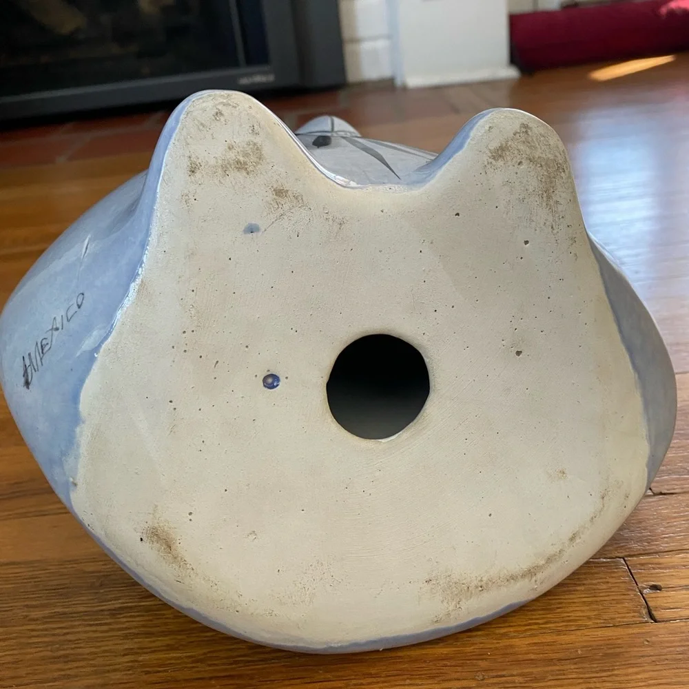 Vintage Tonala Mexican Pottery Owl